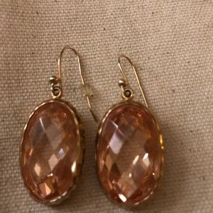 BEAUTIFUL STERLING SILVER YELLOW TOPAZ DANGLE EARRINGS